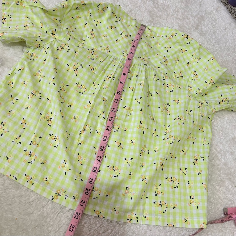 ModCloth medium spring fun gingham blouse NWT - image 5